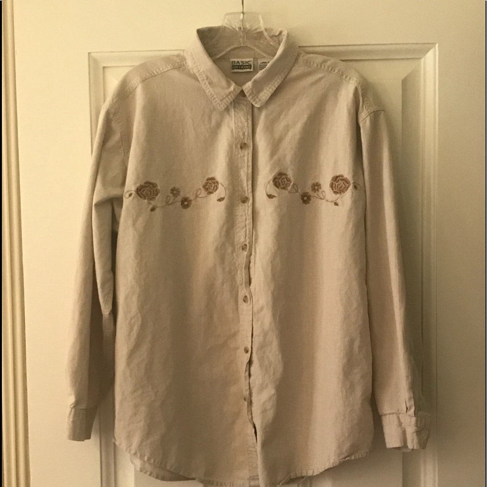 Basic Edition Woman’s Large button down shirt